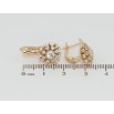 Серьги Xuping Позолота 18K английский замок Цветок с цирконием фото №2