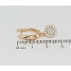 Сережки Xuping Позолота 18K англійський замок Круглі підвіски з цирконієм фото №2