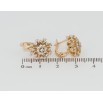 Сережки Xuping Позолота 18K англійський замок Квітковий візерунок з цирконієм фото №2