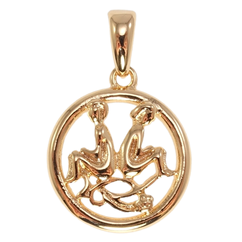 Кулон Fallon Позолота 18K Знак Зодіаку Близнюки фото №1