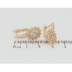 Сережки Xuping Позолота 18K англійський замок Квіточки з цирконієм фото №2