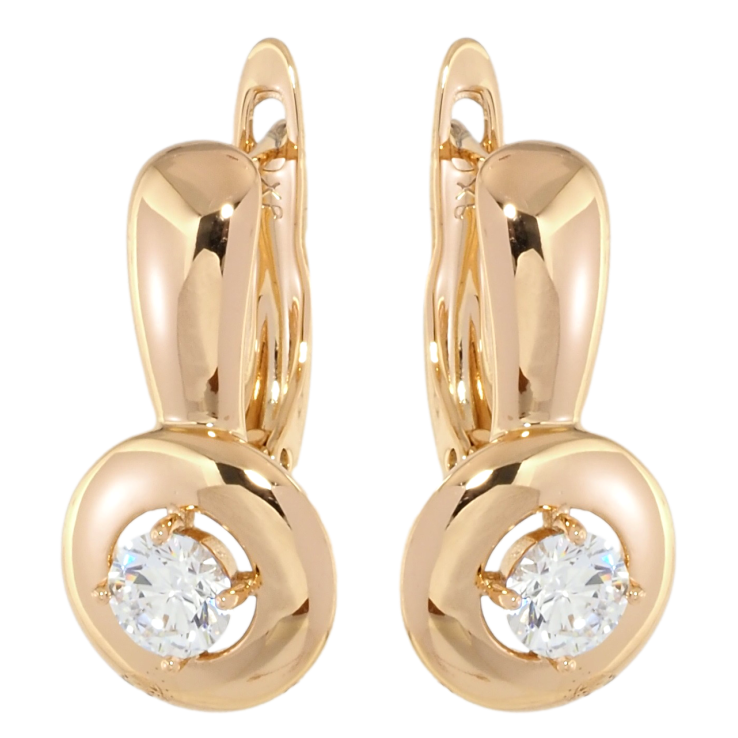 Серьги Xuping Позолота 18K английский замок Узор с вставками циркония фото №16