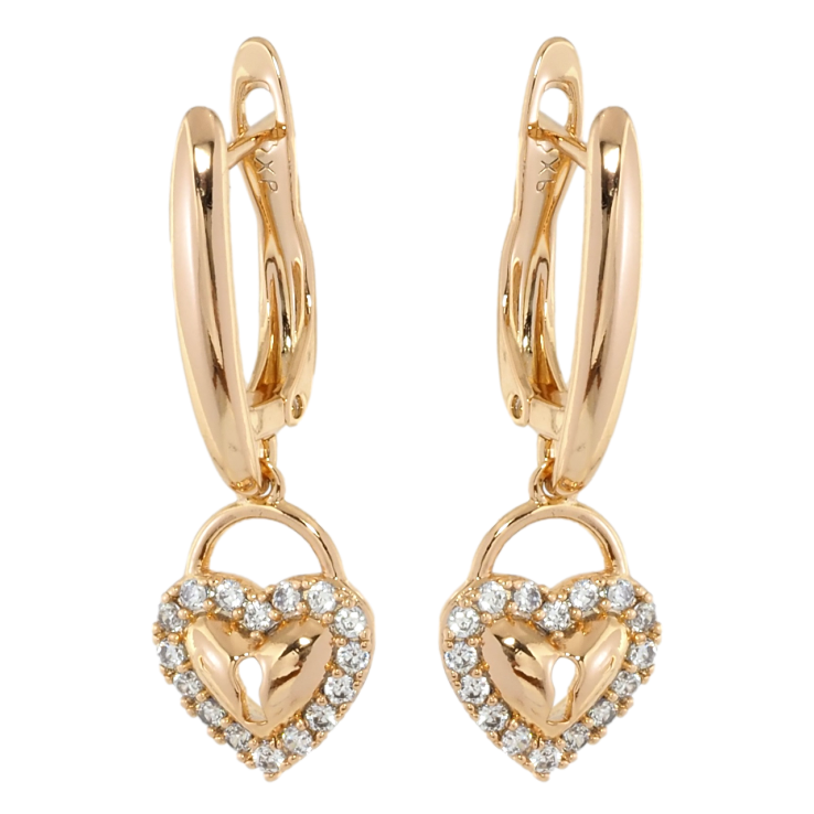 Сережки Xuping Позолота 18K англійський замок Сердечки фото №6