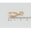 Сережки Xuping Позолота 18K англійський замок Кришталеві підвіски фото №2