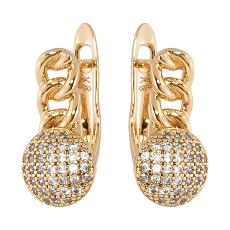 Серьги Xuping Позолота 18K английский замок Узор с инкрустацией цирконием фото №15