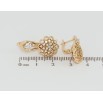 Сережки Xuping Позолота 18K англійський замок Квіточки з цирконієм фото №2
