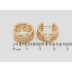 Серьги Xuping Позолота 18K колечки Резной узор с цирконием фото №2