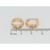 Серьги Xuping Позолота 18K колечки Узор цирконием фото №2