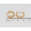 Серьги Xuping Позолота 18K колечки Узор цепочка фото №2