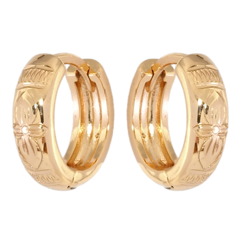 Сережки Xuping Позолота 18K колечка Квітковий візерунок фото №1