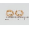 Серьги Xuping Позолота 18K колечки Цветочный узор фото №2
