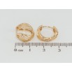 Серьги Xuping Позолота 18K колечки Резной узор на одну сторону фото №2
