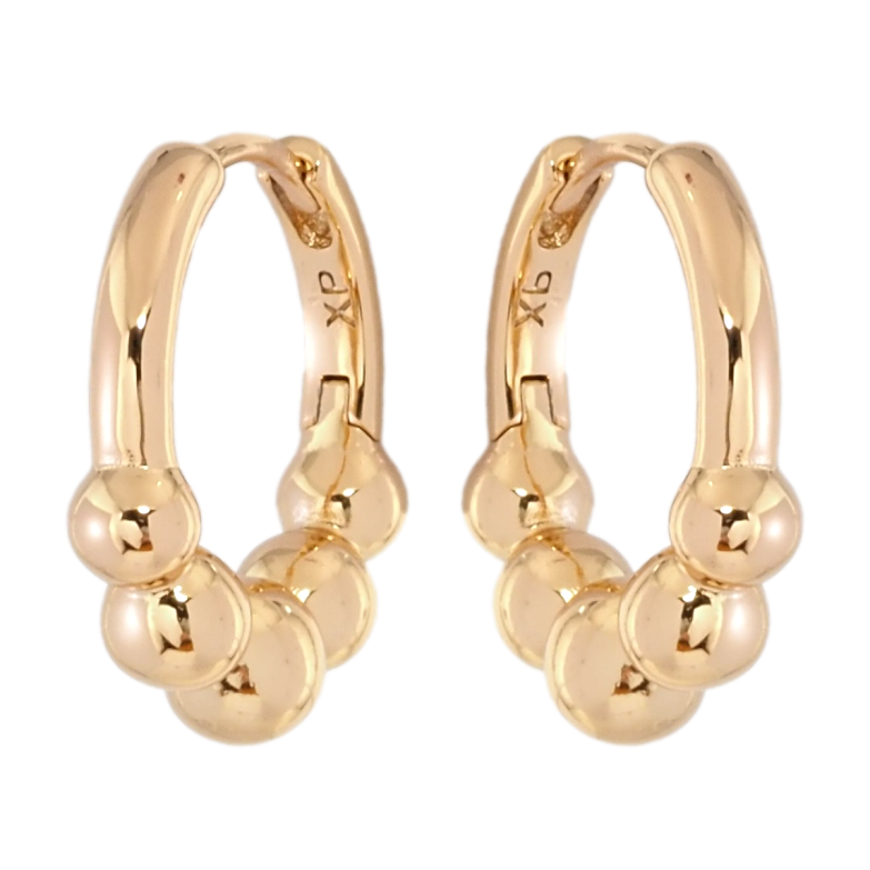 Серьги Xuping Позолота 18K колечки Узор из шариков фото №1