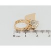 Сережки Xuping Позолота 18K підвіски на колечках Серця з цирконієм фото №2