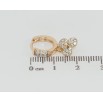 Сережки Xuping Позолота 18K підвіски на колечках Квіткові підвіски з інкрустацією цирконієм фото №2
