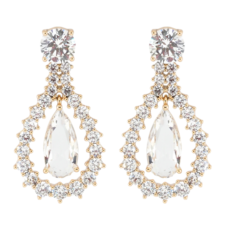 Серьги Xuping Позолота 18K пусеты Изящные кристальные капельки фото №25 Серьги Xuping Позолота 18K пусеты Изящные кристальные капельки фото №25