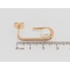 Сережки Xuping Позолота 18K пусети Дуги з перлами фото №2 Сережки Xuping Позолота 18K пусети Дуги з перлами фото №2