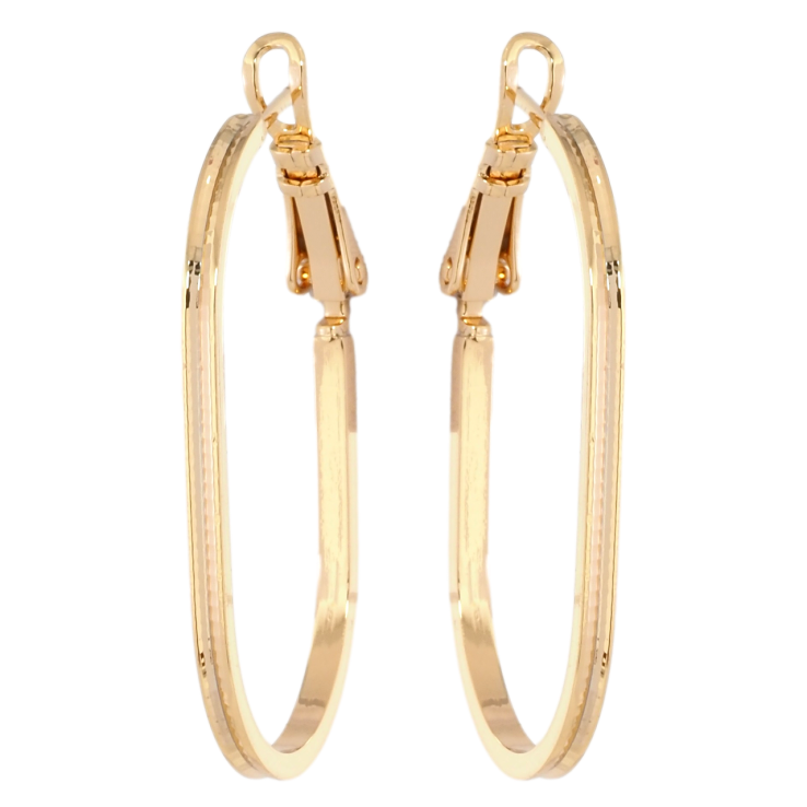 Серьги Xuping Позолота 18K итальянский замок Овальные 3.5х2.2см фото №22