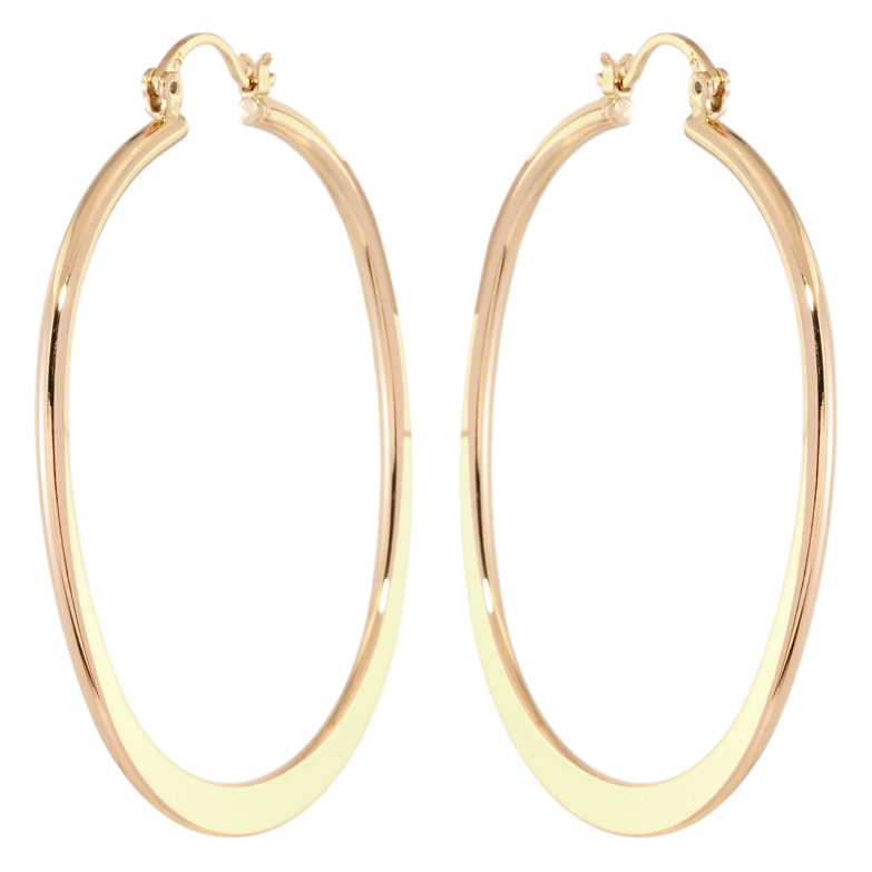 Сережки Xuping Позолота 18K замок-шпилька Овальні кільця 5.6 х 4.3см фото №2