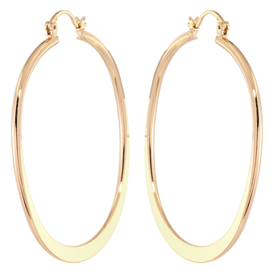 Сережки Xuping Позолота 18K замок-шпилька Овальні кільця 5.6 х 4.3см фото №1