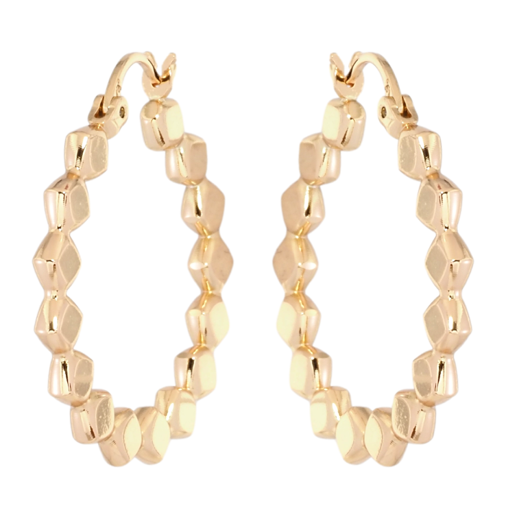 Серьги Xuping Позолота 18K замок-булавка Кольца с фигурным узором ø 3см фото №25