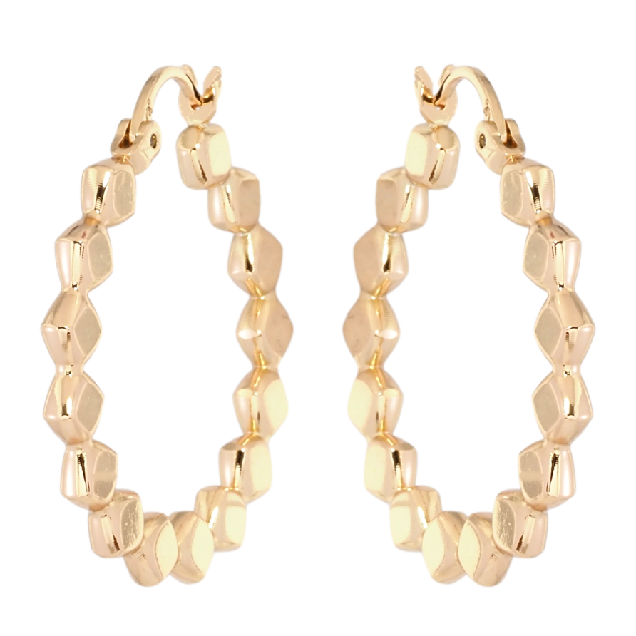 Сережки Xuping Позолота 18K замок-шпилька Кільця з фігурним візерунком ø 3см фото №1