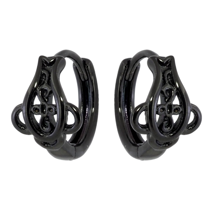 Сережки Xuping Позолота Black (чорне золото) колечка Декоративний візерунок фото №19