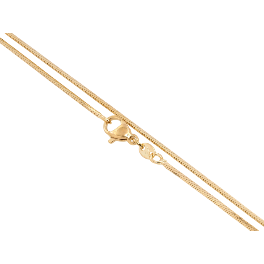 Ланцюжок Xuping Позолота 18K Плетіння Ювелірний шнур 4-х гранний довжина 50см х 1мм фото №1