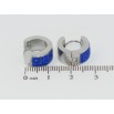 Сережки Xuping TTM Stainless Steel колір Родій колечка Інкрустація синім цирконієм фото №2