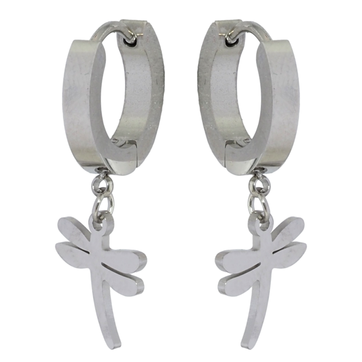 Сережки Xuping TTM Stainless Steel колір Родій підвіски на колечках Бабки фото №21