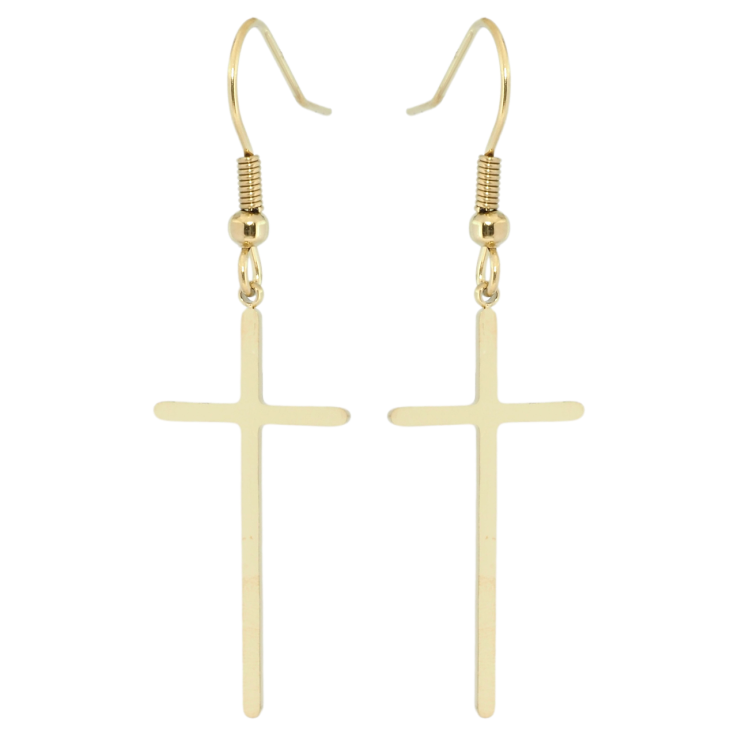 Серьги Xuping TTM Stainless Steel цвет 14K французский замок Крестики фото №17