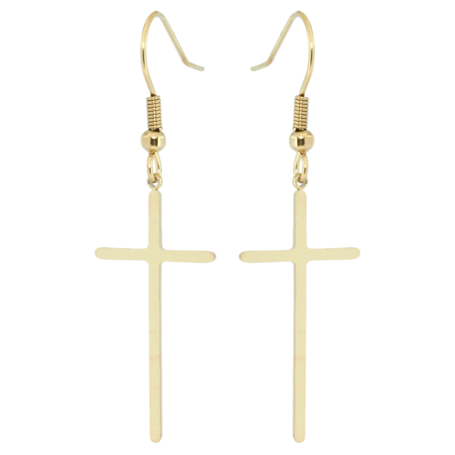 Серьги Xuping TTM Stainless Steel цвет 14K французский замок Крестики фото №1