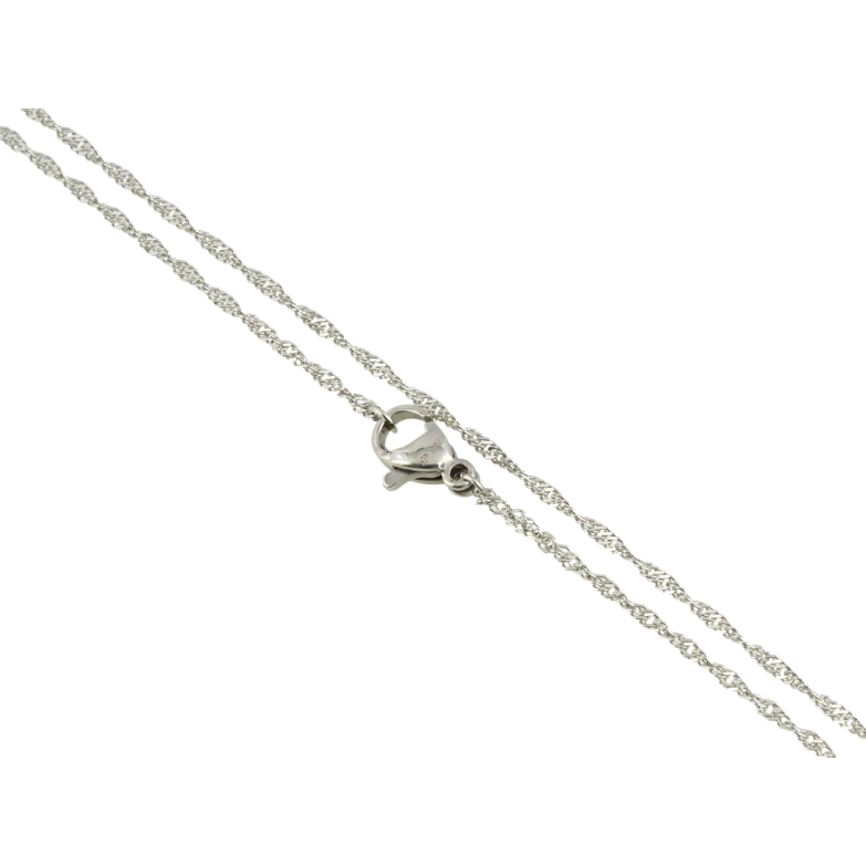 Ланцюжок Xuping ТТМ Stainless Steel колір Родій Плетіння Сінгапур довжина 45см х 1.5мм фото №10