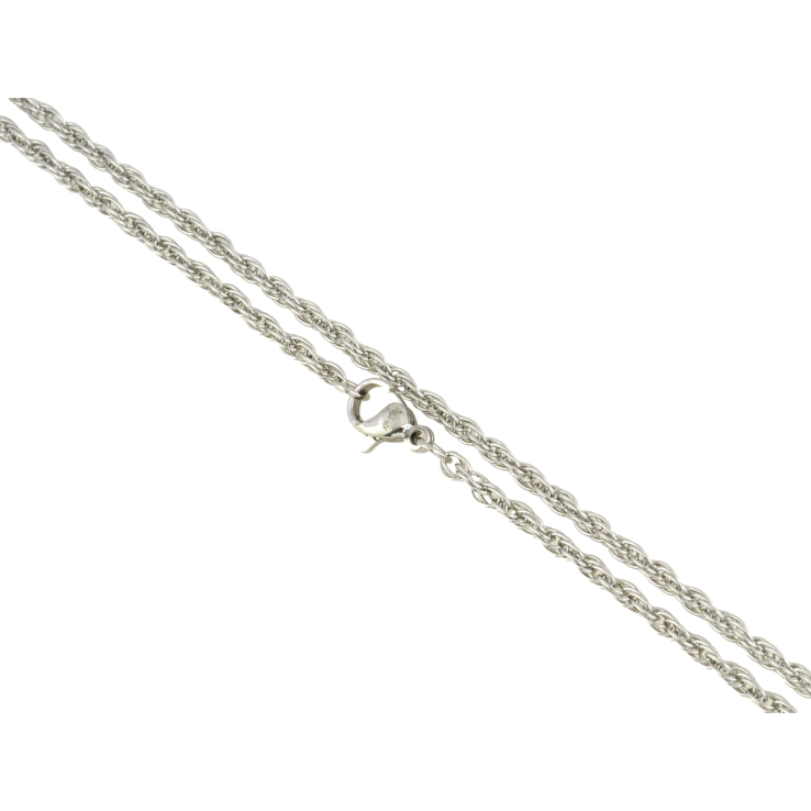 Ланцюжок Xuping ТТМ Stainless Steel колір Родій Плетіння Кордове довжина 45см х 2мм фото №5 Ланцюжок Xuping ТТМ Stainless Steel колір Родій Плетіння Кордове довжина 45см х 2мм фото №5