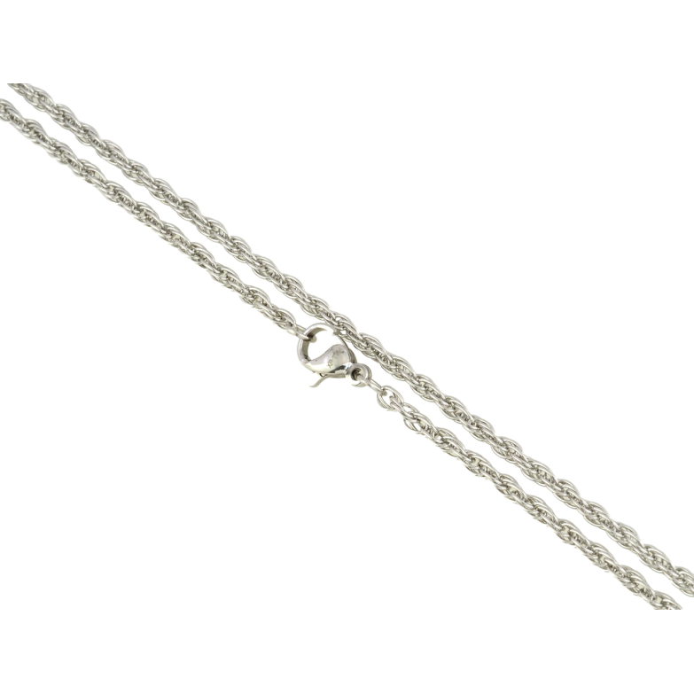 Ланцюжок Xuping ТТМ Stainless Steel колір Родій Плетіння Кордове довжина 45см х 2мм фото №1