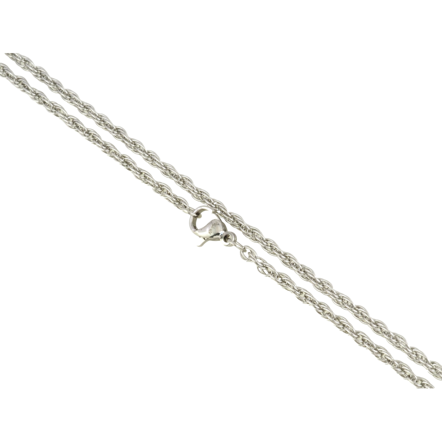 Ланцюжок Xuping ТТМ Stainless Steel колір Родій Плетіння Кордове довжина 45см х 2мм фото №1