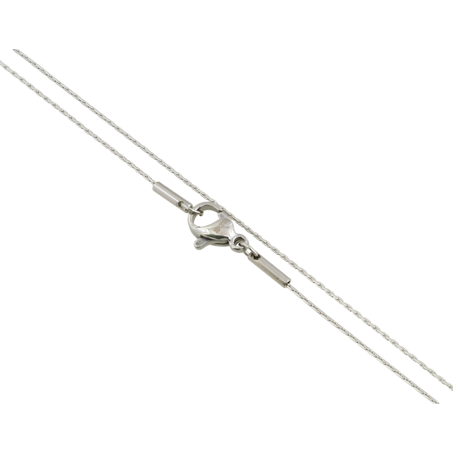 Ланцюжок Xuping ТТМ Stainless Steel колір Родій Плетіння склочене довжина 50см х 1мм фото №1