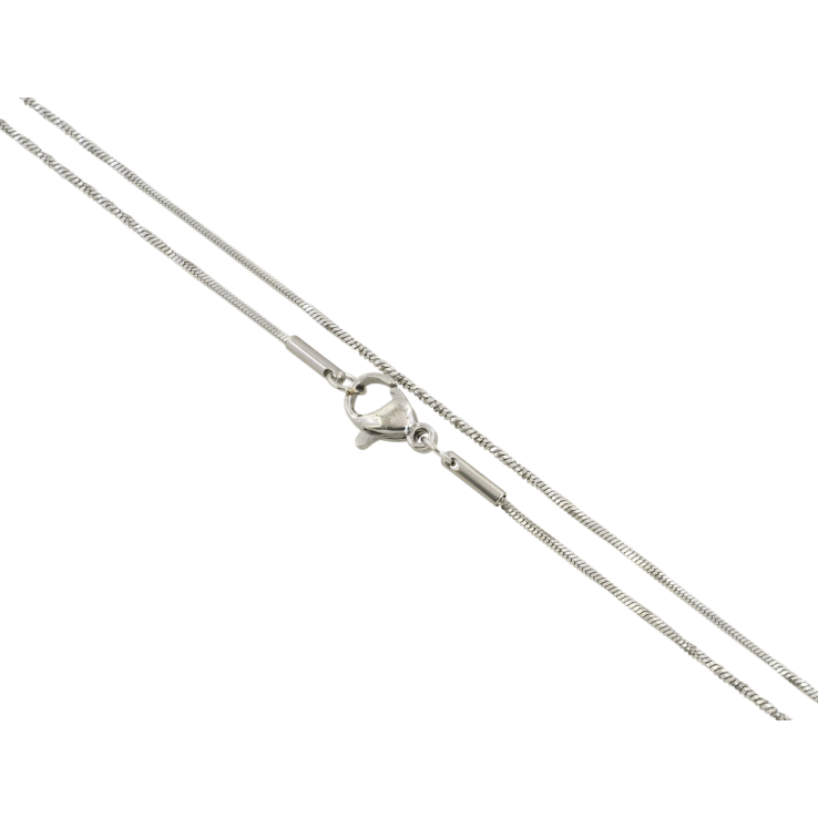 Ланцюжок Xuping ТТМ Stainless Steel колір Родій Плетіння шнур 4-х гранний перекручений довжина 45см х 1мм фото №25