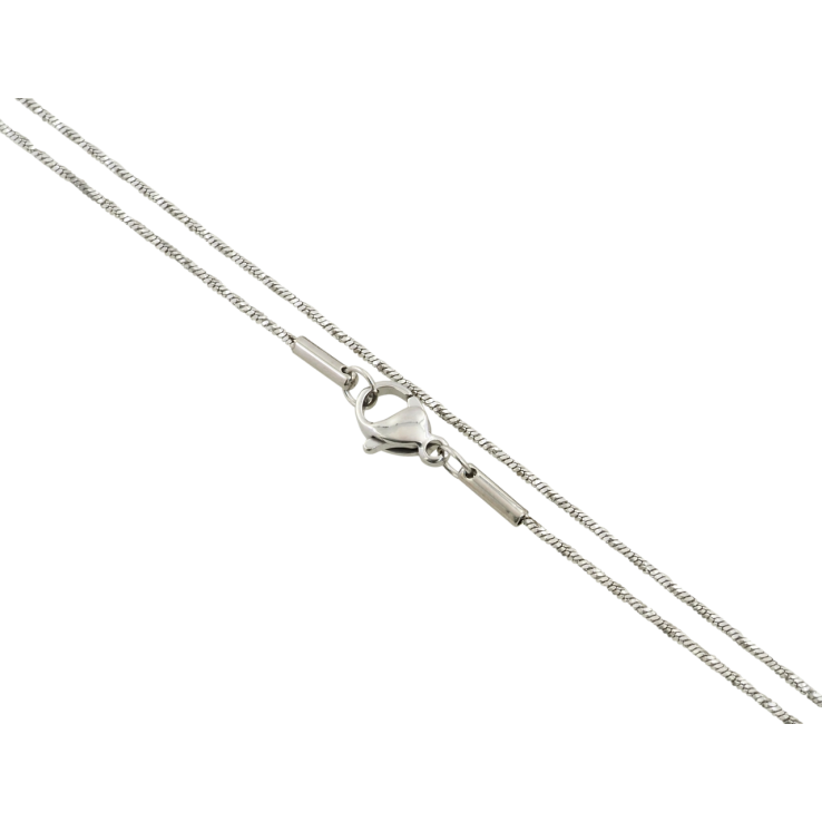 Ланцюжок Xuping ТТМ Stainless Steel колір Родій Плетіння шнур 4-х гранний перекручений довжина 45см х 1мм фото №17