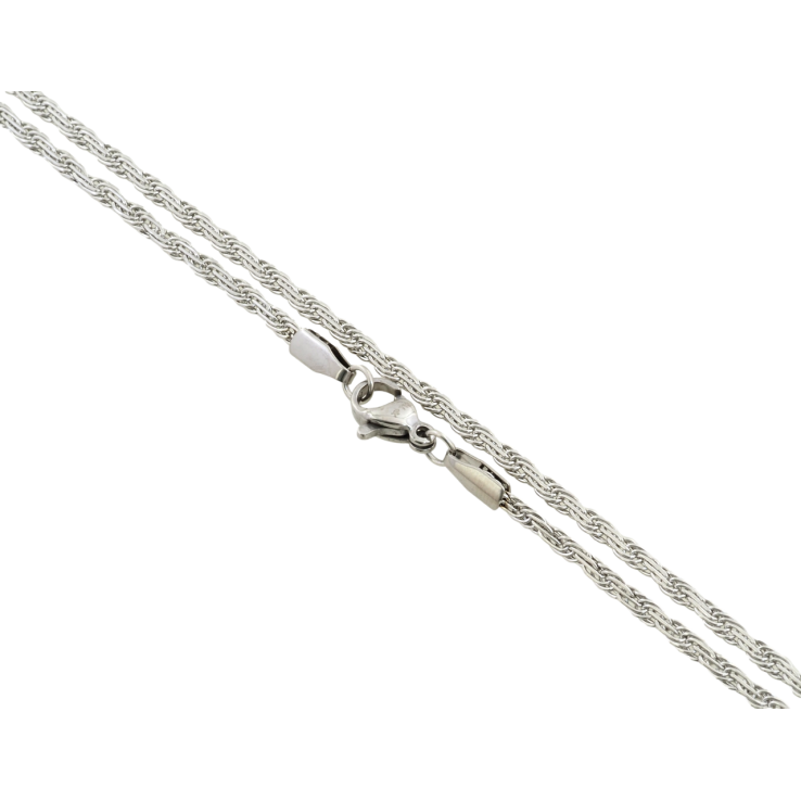 Ланцюжок Xuping ТТМ Stainless Steel колір Родій Плетіння Мотузка довжина 45см х 2.5мм фото №22