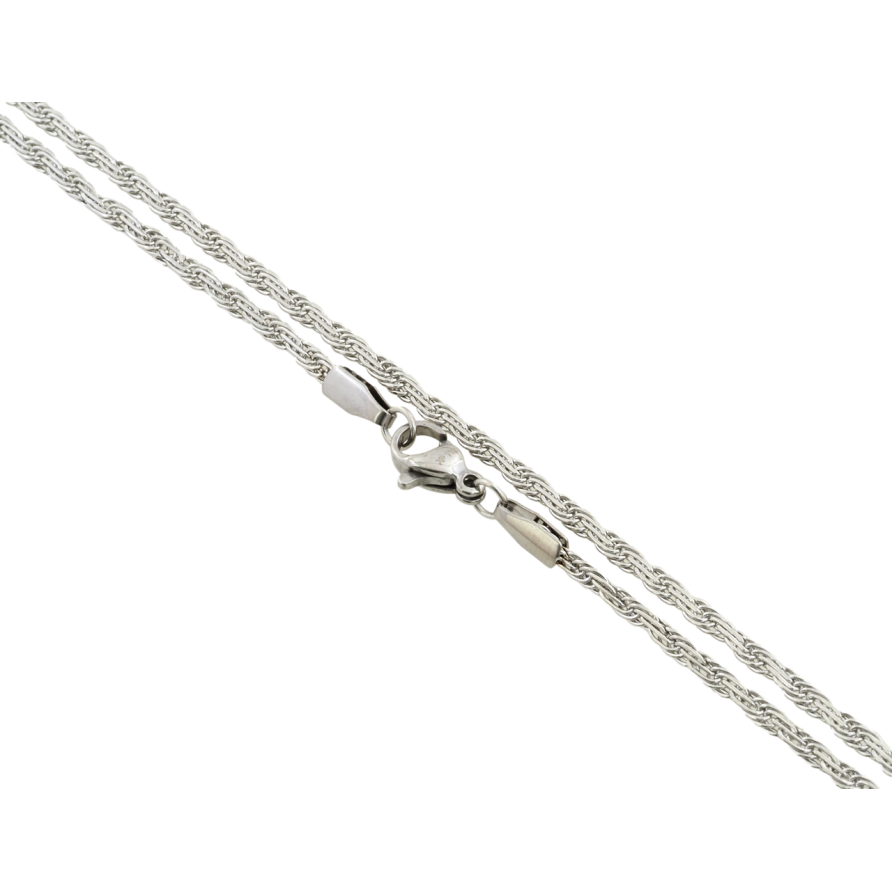 Ланцюжок Xuping ТТМ Stainless Steel колір Родій Плетіння Мотузка довжина 45см х 2.5мм фото №1 Ланцюжок Xuping ТТМ Stainless Steel колір Родій Плетіння Мотузка довжина 45см х 2.5мм фото №1