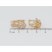 Сережки Xuping Позолота 18K англійський замок Квітковий візерунок з цирконієм фото №2