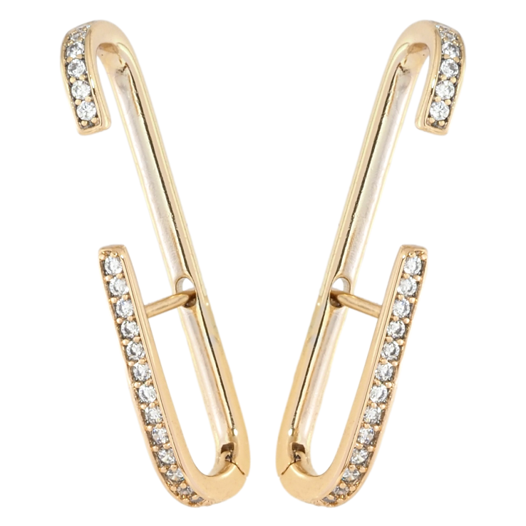 Серьги Xuping Позолота 18K английский замок Дорожки циркония фото №6