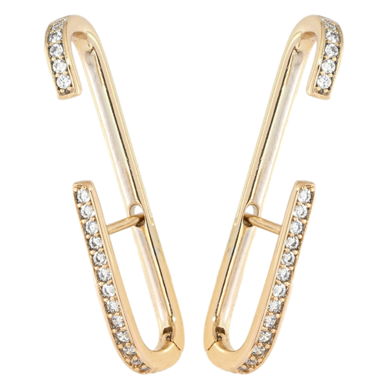 Серьги Xuping Позолота 18K английский замок Дорожки циркония фото №1