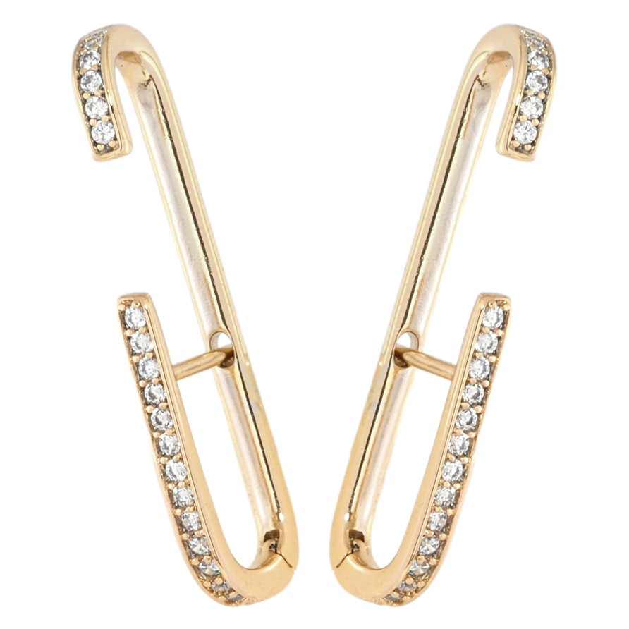 Серьги Xuping Позолота 18K английский замок Дорожки циркония фото №1