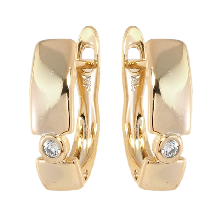 Серьги Xuping Позолота 18K английский замок Прямоугольные с вставками циркония фото №14