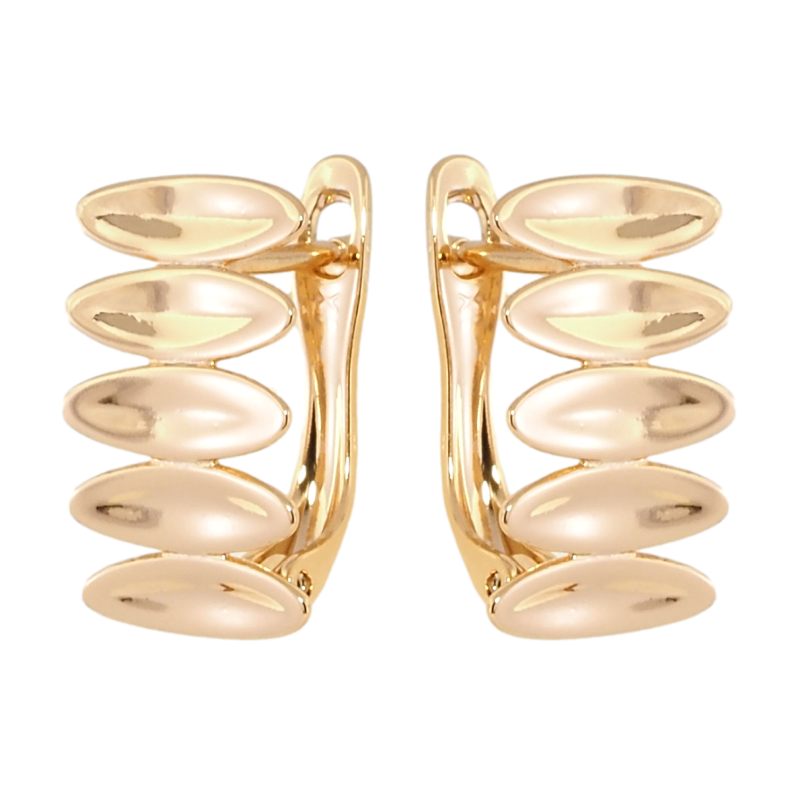 Сережки Xuping Позолота 18K англійський замок Доріжки овалів фото №1