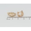 Сережки Xuping Позолота 18K англійський замок Декоративні овали з цирконієм фото №2