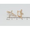 Серьги Xuping Позолота 18K английский замок Крестики с инкрустацией цирконием фото №2