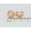 Серьги Xuping Позолота 18K колечки Вставки циркония фото №2